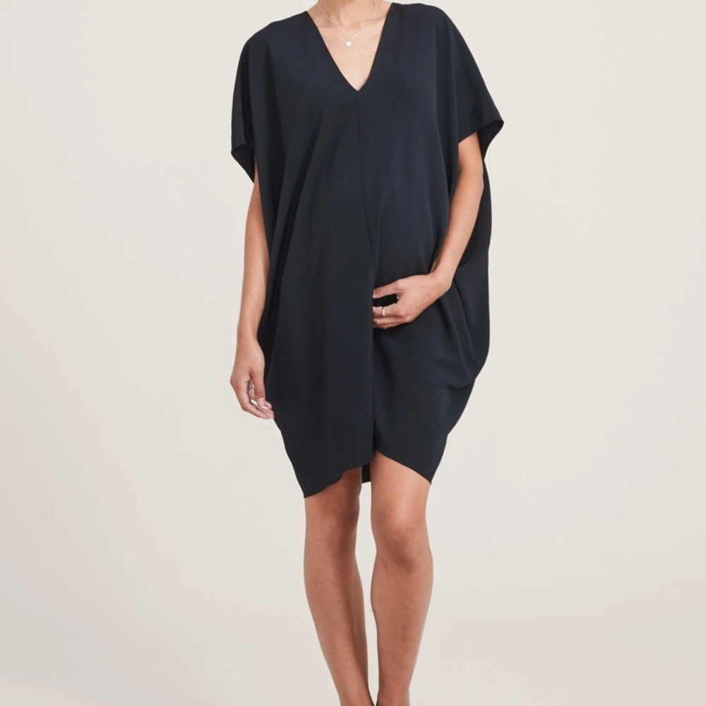 HATCH Black Slouch Dress - Size Petite (Maternity)
